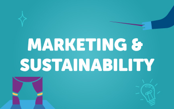 Text that says marketing and sustainability